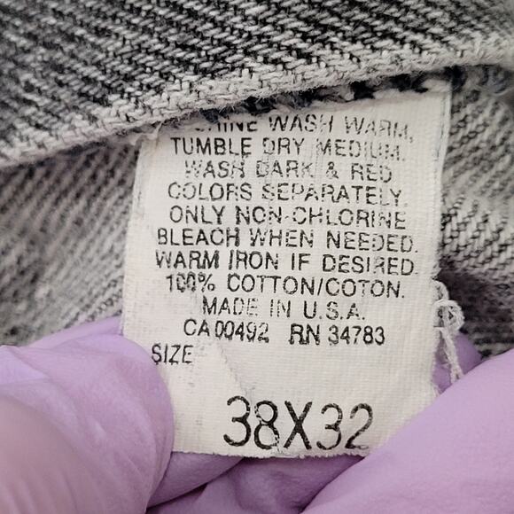 Vintage 80s LEE Riders Straight Jeans 35x30 Union-Made USA - Picture 8 of 16